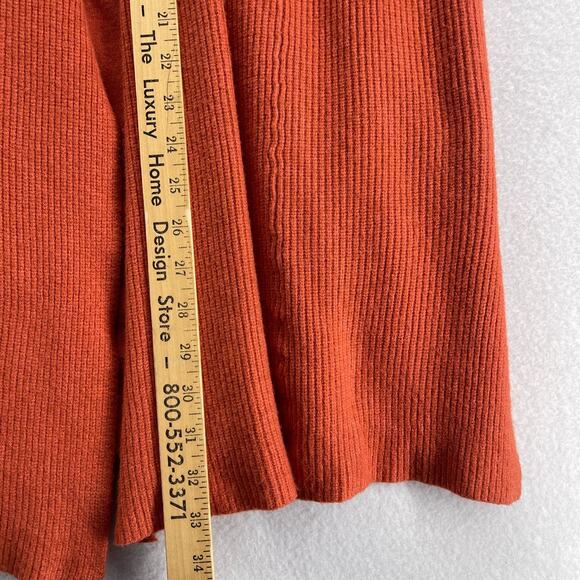 CYRUS Cardigan M Open Drape Front Sweater Shawl Ribbed Stretch Orange NEW - Picture 12 of 13